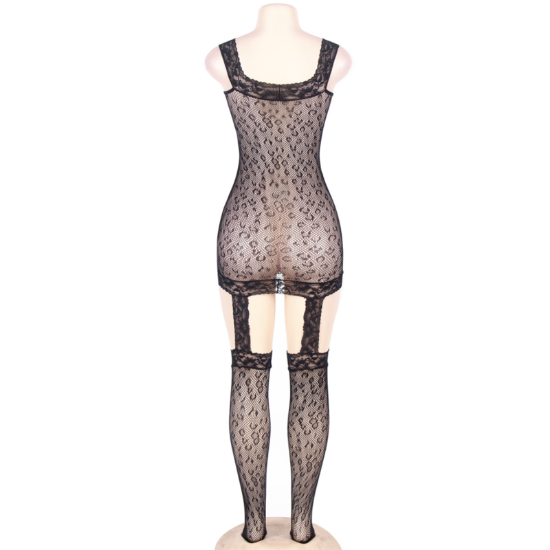 Queen Lingerie Leopard Style Bodystocking S/L | Niks.fi verkkokauppa