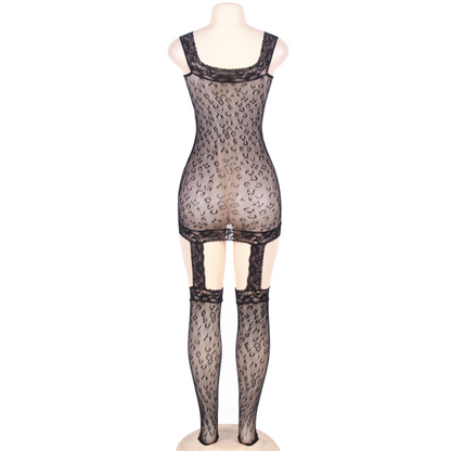 Queen Lingerie Leopard Style Bodystocking S/L | Niks.fi verkkokauppa