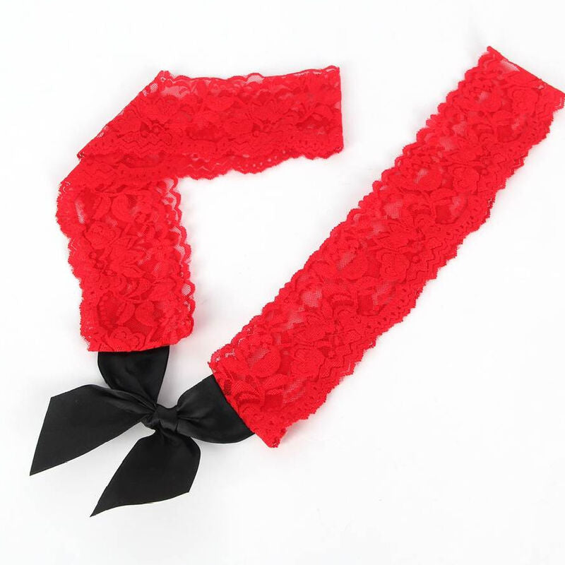 Queen Lingerie Black And Red Crotchet Chemise S/L | Niks.fi verkkokauppa