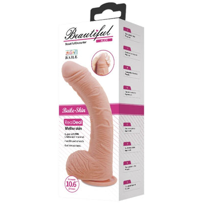 Baile Alex Realistic Skin Dildo 27 Cm | Niks.fi verkkokauppa