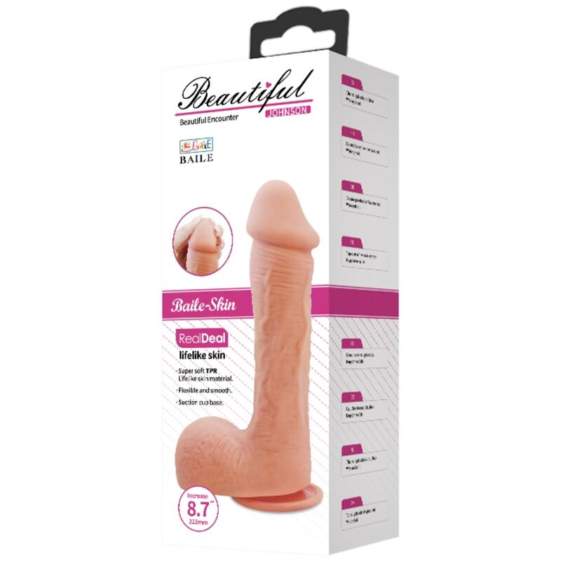 Baile Johnson Realistic Skin Dildo 22 Cm | Niks.fi verkkokauppa
