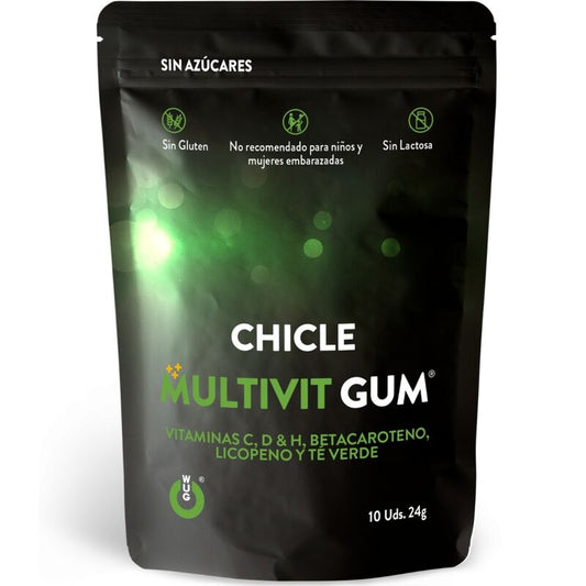Wug Gum Multivit Vitamin C, H, D, Beta-Carotene, Lycopene And Green Tea 10 Units | Niks.fi verkkokauppa