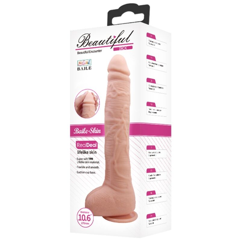 Baile Flexible Realistic Dildo | Niks.fi verkkokauppa