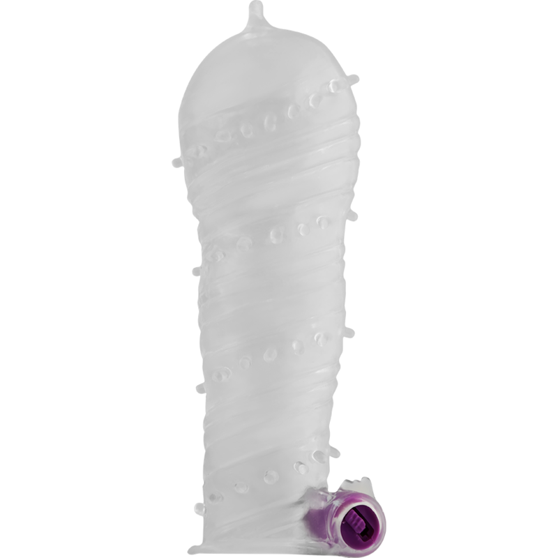 Ohmama Textured Penis Sheath With Wide Tip Vibrating Bullet | Niks.fi verkkokauppa