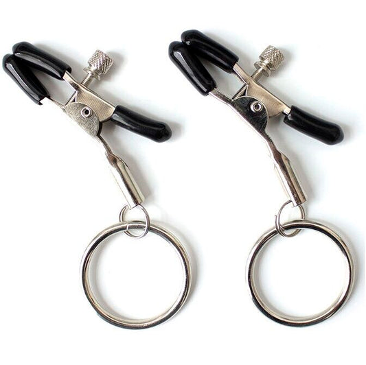 Ohmama Fetish Nipple Clamps With Rings | Niks.fi verkkokauppa
