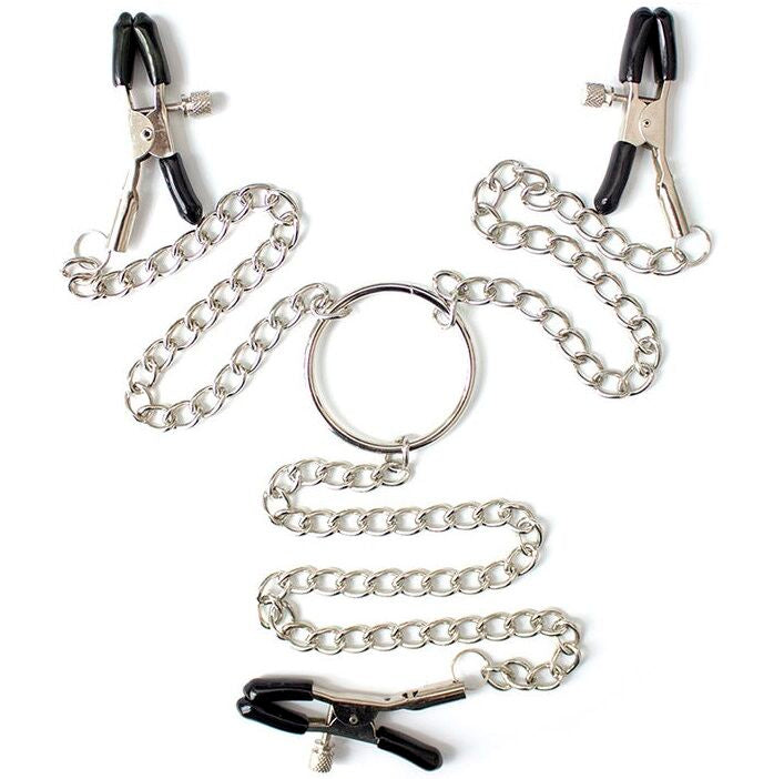 Ohmama Fetish 3 In 1 Metal Nipple Clamps | Niks.fi verkkokauppa