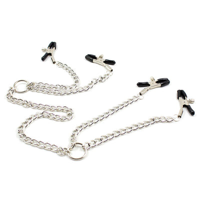 Ohmama Fetish 4 Nipple Clamps With Chains | Niks.fi verkkokauppa