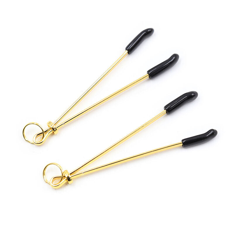 Ohmama Fetish Golden Nipple Clamps | Niks.fi verkkokauppa