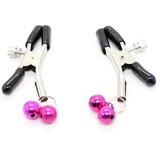 Ohmama Fetish Nipple Clamps With Pink Bell | Niks.fi verkkokauppa