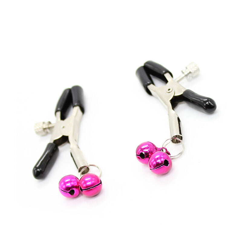 Ohmama Fetish Nipple Clamps With Pink Bell | Niks.fi verkkokauppa