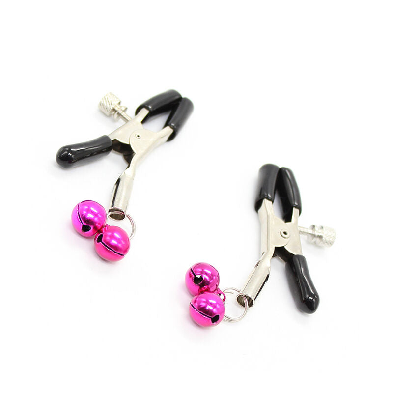 Ohmama Fetish Nipple Clamps With Pink Bell | Niks.fi verkkokauppa