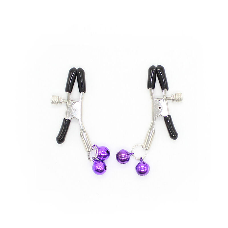 Ohmama Fetish Nipple Clamps With Lilac Bell | Niks.fi verkkokauppa