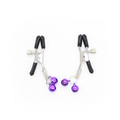 Ohmama Fetish Nipple Clamps With Lilac Bell | Niks.fi verkkokauppa