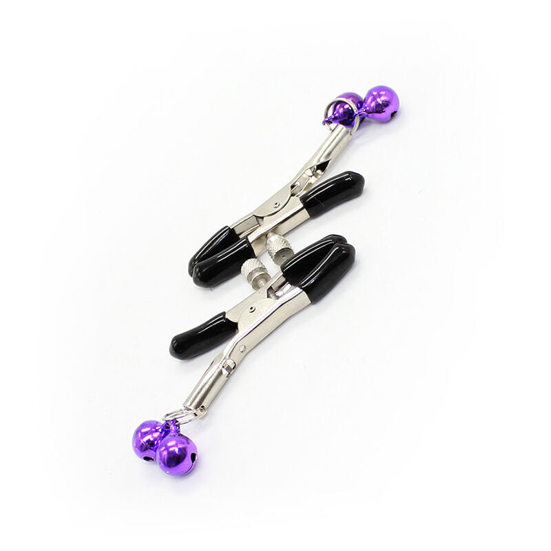 Ohmama Fetish Nipple Clamps With Lilac Bell | Niks.fi verkkokauppa