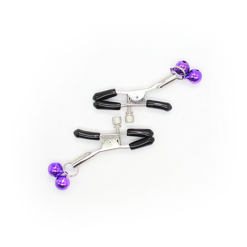 Ohmama Fetish Nipple Clamps With Lilac Bell | Niks.fi verkkokauppa