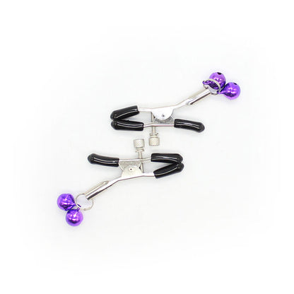 Ohmama Fetish Nipple Clamps With Lilac Bell | Niks.fi verkkokauppa