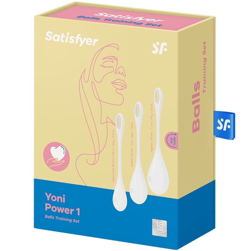 Satisfyer Yoni Power 1 Training Set White | Niks.fi verkkokauppa