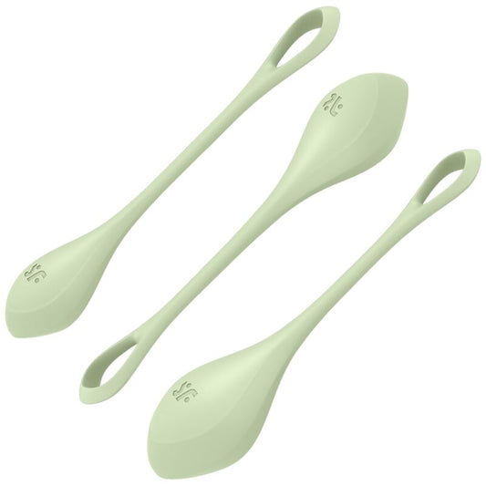 Satisfyer Yoni Power 2 Training Set Green | Niks.fi verkkokauppa