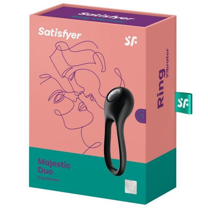 Satisfyer Majestic Duo Ring Vibrator Black | Niks.fi verkkokauppa