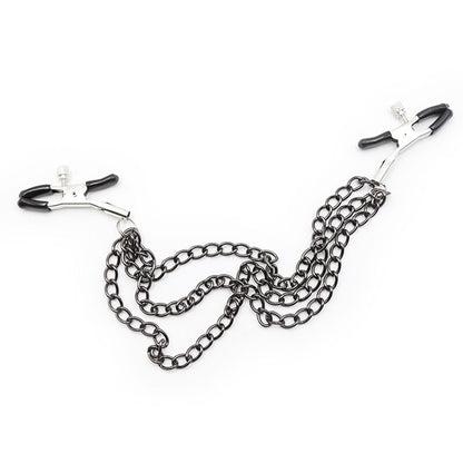 Ohmama Fetish Nipple Clamps With Black Chains | Niks.fi verkkokauppa