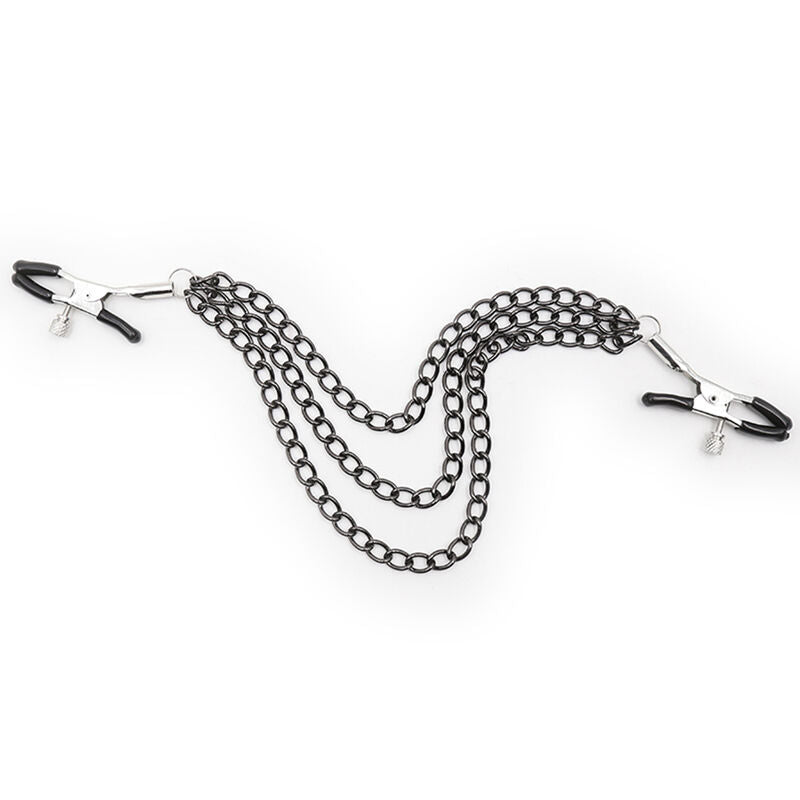 Ohmama Fetish Nipple Clamps With Black Chains | Niks.fi verkkokauppa