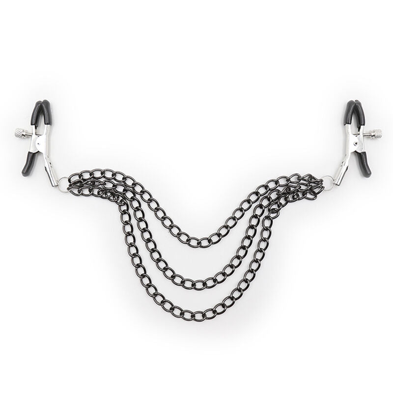 Ohmama Fetish Nipple Clamps With Black Chains | Niks.fi verkkokauppa