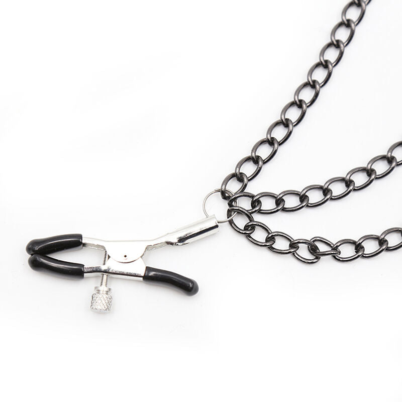 Ohmama Fetish Nipple Clamps With Black Chains | Niks.fi verkkokauppa