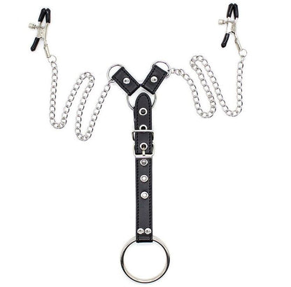 Ohmama Fetish Nipple Clamps With Chains And Penis Ring | Niks.fi verkkokauppa