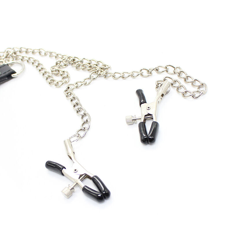 Ohmama Fetish Nipple Clamps With Chains And Penis Ring | Niks.fi verkkokauppa
