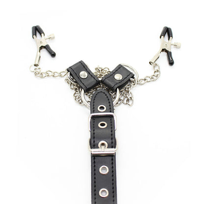 Ohmama Fetish Nipple Clamps With Chains And Penis Ring | Niks.fi verkkokauppa