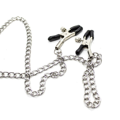 Ohmama Fetish Nipple Clamps With Chains And Penis Ring | Niks.fi verkkokauppa