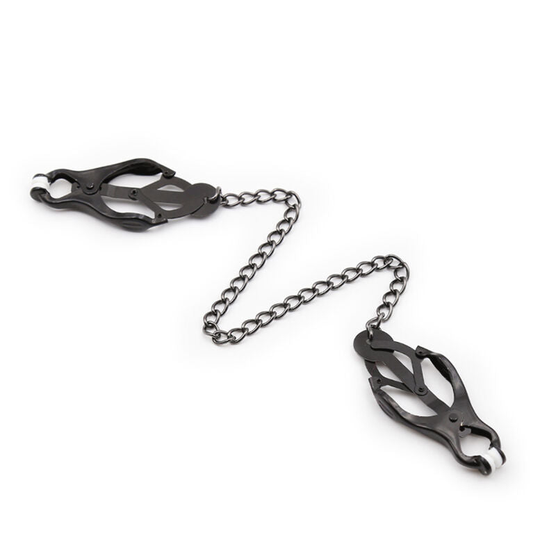 Ohmama Fetish Japanese Nipple Clamps With Black Chain | Niks.fi verkkokauppa