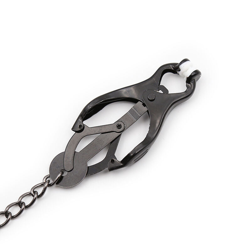Ohmama Fetish Japanese Nipple Clamps With Black Chain | Niks.fi verkkokauppa