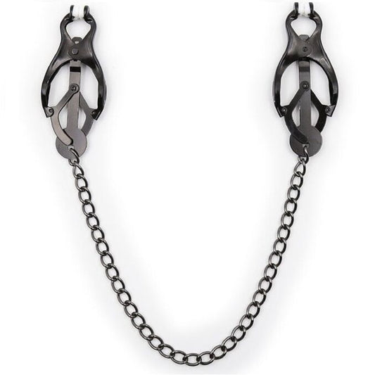 Ohmama Fetish Japanese Nipple Clamps With Black Chain | Niks.fi verkkokauppa