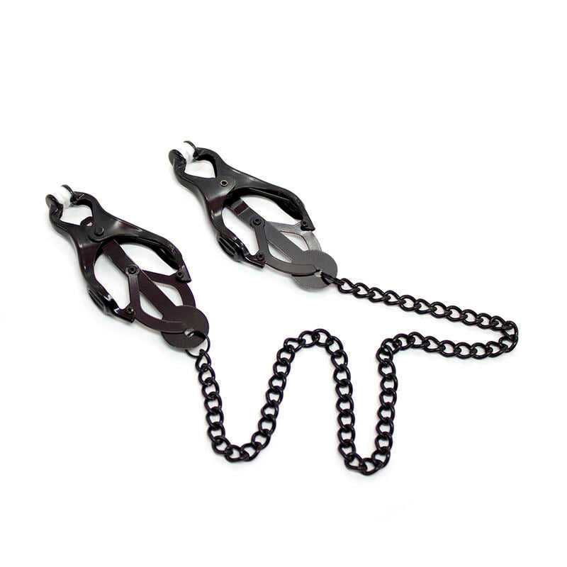 Ohmama Fetish Japanese Nipple Clamps With Black Chain | Niks.fi verkkokauppa