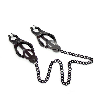 Ohmama Fetish Japanese Nipple Clamps With Black Chain | Niks.fi verkkokauppa
