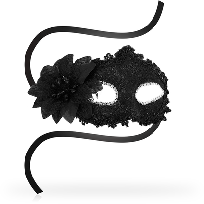 Ohmama Antizaz Masks Venetian Style Side Flower Black | Niks.fi verkkokauppa