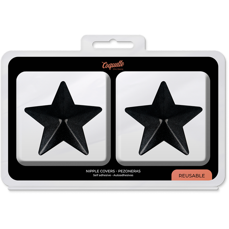 Coquette Chic Desire Black Stars Nipple Covers | Niks.fi verkkokauppa