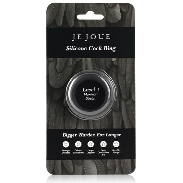 Je Joue Maximum Stretch Silicone Cock Ring Black | Niks.fi verkkokauppa