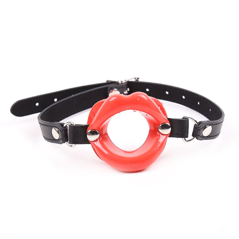 Ohmama Fetish Red Lip Gag With Strap | Niks.fi verkkokauppa