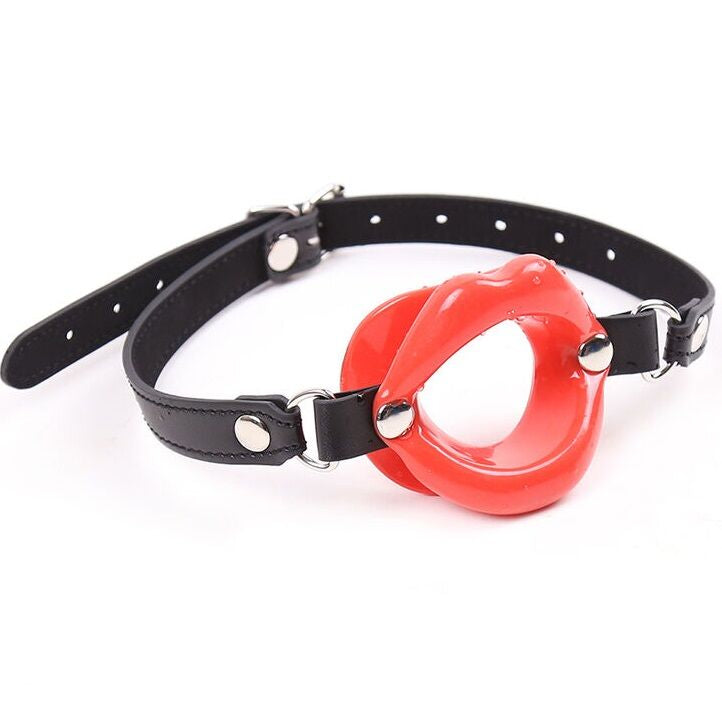 Ohmama Fetish Red Lip Gag With Strap | Niks.fi verkkokauppa