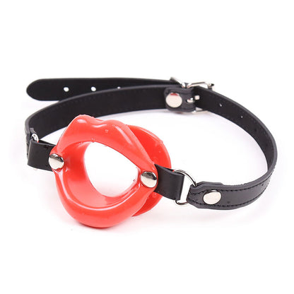 Ohmama Fetish Red Lip Gag With Strap | Niks.fi verkkokauppa