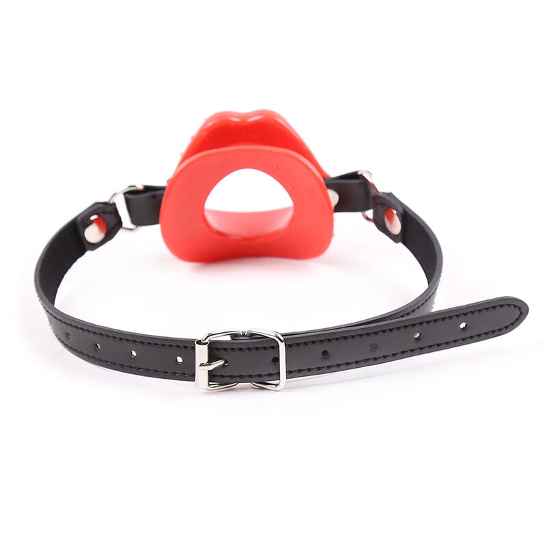 Ohmama Fetish Red Lip Gag With Strap | Niks.fi verkkokauppa