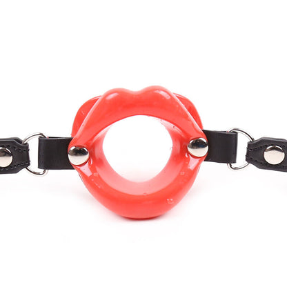 Ohmama Fetish Red Lip Gag With Strap | Niks.fi verkkokauppa