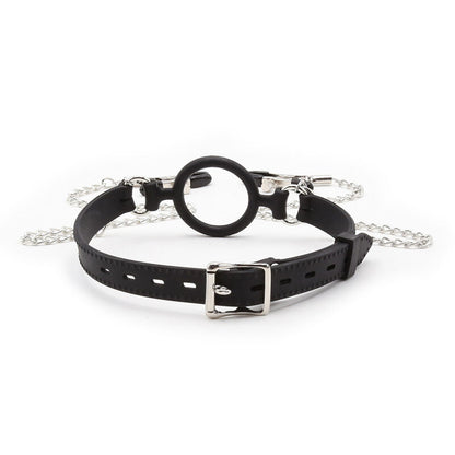 Ohmama Fetish Ring Gag With Chains And Nipple Clamps | Niks.fi verkkokauppa