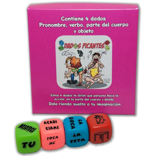 Diablo Picante 4 Dice Game Of Pronoun, Verb, Part Of The Body And Place | Niks.fi verkkokauppa