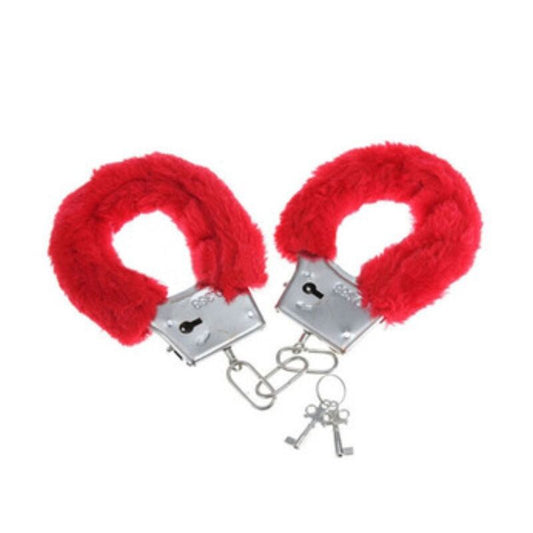 Diablo Picante Pleasure Furry Handcuffs Red | Niks.fi verkkokauppa