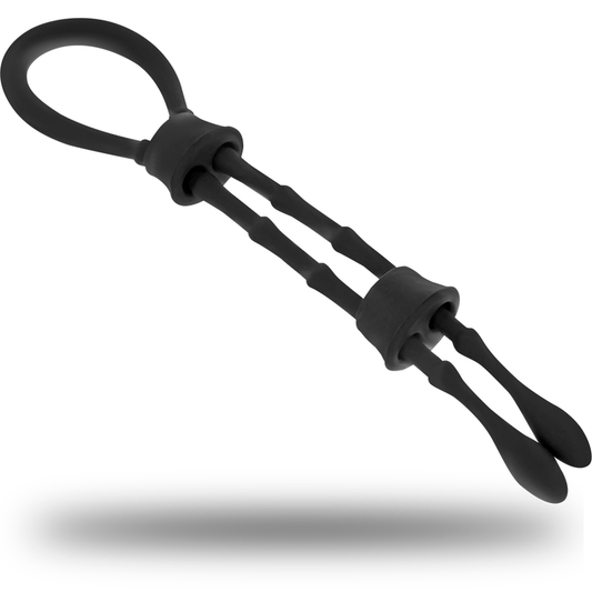 Ohmama Fetish Silicone Cord-Cock And Testicles Ring | Niks.fi verkkokauppa
