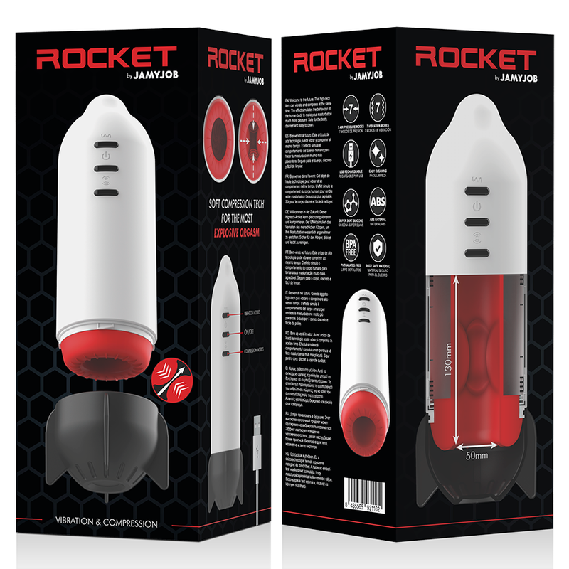 Jamyjob Rocket Masturbator Soft Compression Tech And Vibration | Niks.fi verkkokauppa