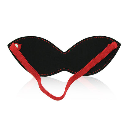 Ohmama Fetish Black-Red Mask With Clamps | Niks.fi verkkokauppa